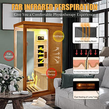 Gxcevsou Far Infrared Sauna 1 Person Canadian Hemlock Natural