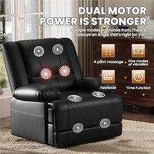 UOPYNE Dual Motor Black Power Lift Recliner Chair with Heated Massage