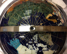 Unique Art Since 1996 Collector's Edition Blue Jasper Globe with Silver Stand