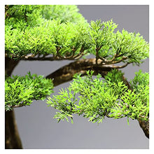 Fake Plants Artificial Welcome Pine Bonsai,13 Inch Zen Micro Landscape Ornament，Fake Trees for Conference Room Exhibition Hall Rack（with Cleaning Brush） Bonsai Tree