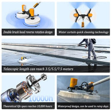 Laohucai Electric Fed Solar Panel Cleaning Kit, Telescopic Water Solar Panel Cleaning Brush, 360° Rotatable Double-headed Brush Design, for RV, Windows, Swimming Pool, Billboards(3.5m)