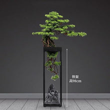 QWERAXZG Artificial Green Plant Bonsai Floor Decoration Living Room Porch Hotel Corridor Fake Tree Pot