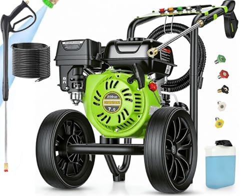 Gas Powered Pressure Washer 4200 PSI Gas Power Washer 4.0 GPM 209CC Commercial High Pressure Washer, with Spray Gun and Extension Wand, 5 Quick Connect Nozzles, Copper Pump,EPA/CARB/ETL