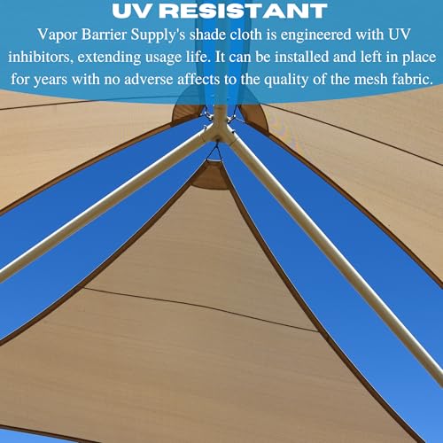 Farm Plastic Supply VBS Sand/Tan Shade Cloth 85% Mesh Fabric 24' x 100' Tan