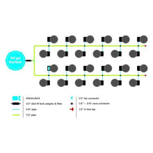 AutoPot 24 Pot GeoPot System with 3 Gallon Fabric Pots - Self-Watering, Gravity-Fed Indoor Black