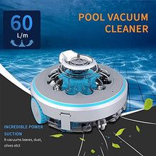 Automatic Pool Cleaner, Powerful Robotic Pool Vacuum, with Rechargeable Battery, Easy to Clean Filter Cartridges, Cordless, for Above/In-ground Swimming Pool Cleaning