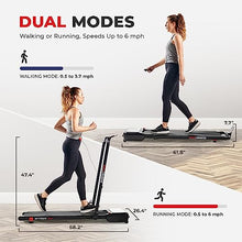 Sunny Health & Fitness Treadpad® Pacer Dual Mode Treadmill Black