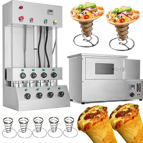 TXMACHINE 3000W pizza cone machine 2000W Pizza Oven pizza 600W display warmer with 12 holes (cone maker+oven, 110V/60HZ)
