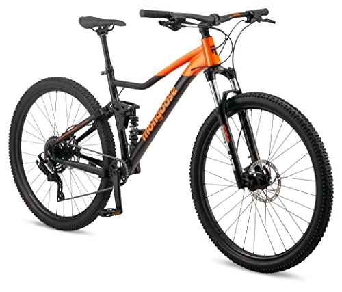 Mongoose Impasse 3.0 Dual Suspension Mountain Bike Black/Orange