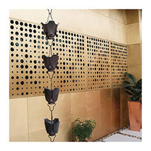 Rain Chains for Gutters Double-Layer Flower Cup Pure Copper Drainage Rain Chain Courtyard Decoration Chain Retro Courtyard Special Rain Catchers