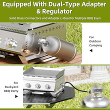 Electactic 3-Burner Stainless Steel 2-in-1 Tabletop Grill and Griddle Combo, 24,000 BTU Portable Flat Top Propane Gas Grill for Commercial BBQ, Outdoor Cooking, Camping, Tailgates & Backyard