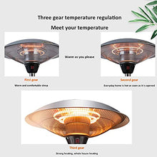 Outdoor Electric Heater 3000W Patio Heater Outdoor Heater with Tip Over Protection Instant Warm Radiator Carbon Fiber Heating Tube Small (Carbon Fiber) 210 cm (82 inches) (210 cm) Small (Halogen))