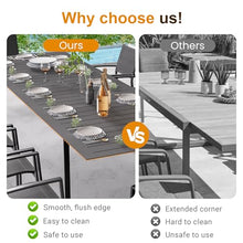 RoyalCraft 122" Expandable Aluminum Patio Outdoor Dining Table