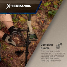 MINELAB X-Terra Elite Bundle, Waterproof, All Terrain Adult Metal Detector, Multi-IQ Precision Targeting with Simultaneous Multi-Frequency Technology, Includes Multi-Pocket, Hard Shell Finds Pouch