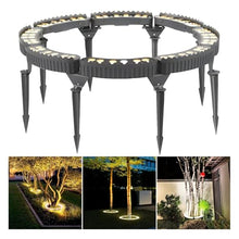 ETRYOX Outdoor Palm Tree Lights, LED Low Voltage Landscape Tree Ring Lights, Garden Lights, IP65 Weatherproof(Warm White Light,Pack of 8)