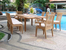 WholesaleTeakFurniture Grade-A Teak Wood Extra Large Double Extension 122" Caranasas Rectangle Dining Table #WFDT118CR