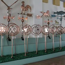 LFFH Rooster Weathervane, Pure Copper Spinner Wind Direction Measuring Instrument Yard Signs for Outdoor Garden Decoration
