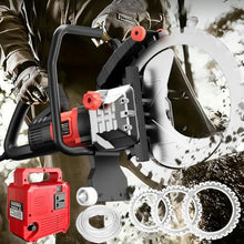 16-20-24in Electric Concrete Saw W/3 Saw Blades,8900w Toroidal Electric Concrete Cutting Saws, Wet Water Supply, Cutting Depth 30/40/50cm Ring Saws Cutter for Slotting Brick