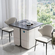LICONG-2019 Tea Table Balcony Tea Table Modern Rock Slab Kung Fu Tea Table Liftable and Movable Tea Table Tea Brewing Kettle Side Table(Small)