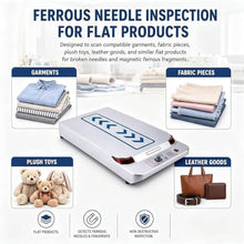 Desktop Needle Detector with High Sensitivity,Finds Ferrous Metals ≥1.2mm.10-Level Sensitivity, ABS Housing, Audible Visual Alarm, for Textile Workshop Inspection