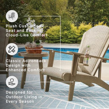 Signature Design by Ashley 1-Piece Wicker Adirondack Chair, Beige