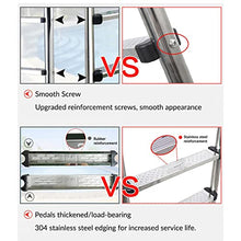 Swimming Pool Ladder, 2-Step In-Ground Stainless Steel Step for Indoor/Outdoor Pool, Heavy Duty Non-Slip Ladder, Quick Mount Base