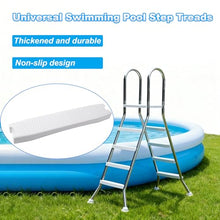 FJFFC 160cm 5-Step 304 Stainless Steel Frame Above Ground Swimming Pool Ladder, Heavy Duty Double Sided Removable Pool Steps, Pool Ladder Steps with Non-Slip Plastic Steps for Entry and Exit,63 in