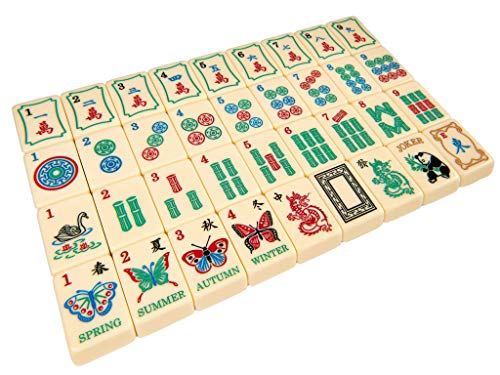 Linda Li American Mahjong Set Butterfly Series Blue Nautical Bag