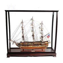 Old Modern Handicrafts USS Constitution Ship Model with Display Case Multicolor