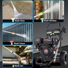 4200PSI Gas Pressure Washer 4.0GPM Gas Power Washer 212CC Gas Powered Washing Machine Commercial High Pressure Washer with 25ft Hose&5 Nozzles for Patio Garden Yard Vehicle,EPA/CARB/ETL