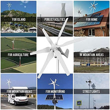 Wind Generator 6 Blades 12V 24V 48V Low Noise Free Energy Generator with Controller Small Wind Turbine for Home Use
