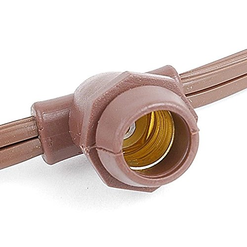 Novelty Lights 330 Feet Heavy Duty Light String, Brown Wire Bistro Lights