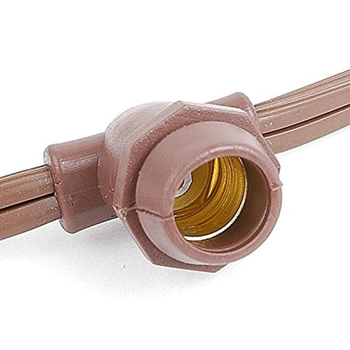 Novelty Lights 330 Feet Heavy Duty Light String, Brown Wire Bistro Lights