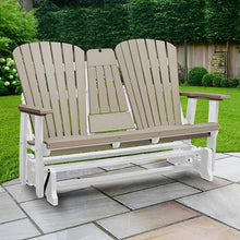 American Furniture Classics Two Person Glider Weatherwood and White