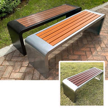 ARMERI Garden Bench for Outdoors, Metal Bench Weatherproof Outdoor Benches, Garden Benche for Garden Patio Porch Park Backyard, Backless Patio Benches,Black 1,100x40x45cm