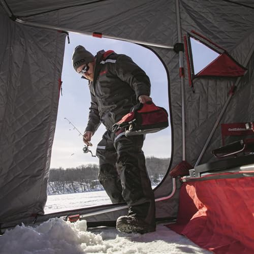 Eskimo Eskape 2600 Insulated 2 Person Ice Fishing Shelter Red