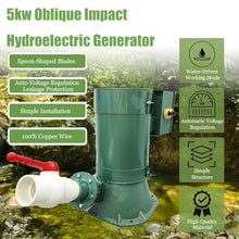 Yokoma Oblique Impact Hydro Generator 5kw Hydroelectric Generator Set Excitation Hydraulic Generate Excitation Water Pelton Turbine, AC220V Single-Phase