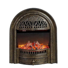 French Luxury Cast Iron Fireplace With Simulation Flame For Living Room Heating - Arc Furnace Core A(Bronze)