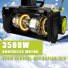 3500 W Electric Snow Blower, Cordless Snow Blower, Electric Snow Thrower 20 Inch, 40V 4.0Ah Battery Powered Snow Removal, 3500W Brushless Motor 25FT Throw Distance for Driveway Patio Sidewalk 2Battery