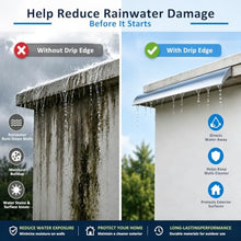 ERRULAN Aluminum Roof Drip Edge Flashing, Cuttable Rain Diverter