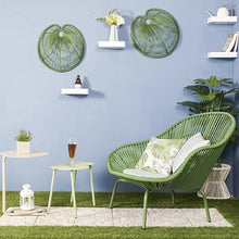 Apk i bc Patio Chair with Eco-Friendly, Thickened Cushion and Sturdy Rust-Proof Frame. Excellent for Afternoon Downtime. Load-Bearing: 150KG.(Green,123 * 66.5CM)