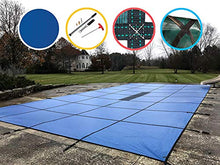 WaterWarden Premium Pool Safety Cover 18’ x 40’ Solid Blue With Drain Panel