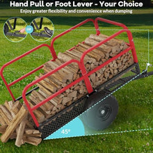 Utility Trailer, Heavy Duty ATV Trailer, 1700lbs 17 Cubic Feet Lawn Mower Trailer, Yard Garden Trailer with Removable Sides, ATV Dump Trailers Pull Behind for Lawn Mower Tractor
