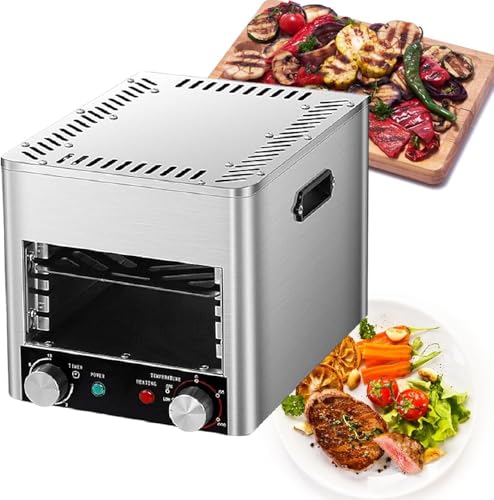 Steak Cooker, Outdoor BBQ Machine 1450°F Indoor Grill Tabletop Broiler for Steak, Burgers, and Pizza(Size:A)