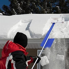IKASNA Snow Rake Snow Rake, 21-Foot Roof Snow Rake Removal Tool, Aluminum Frame Cloth Head Snow Remover, Expandable Aluminum Range Light Snow Removal Tool, Used to Remove Snow from Roof Vehicles