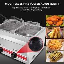 Outdoor Propane Deep Fryer with Stainless Steel Baskets & Lids, Adjustable Temperature for Frying, Large Capacity for Family Gatherings,10L