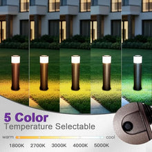 Sofiton Low Voltage Bollard Pathway Lights, 1800K-5000K Adjustable, 5W, LED Landscape Path Lighting for Wet Location, Wired Landscape Lights for Walkway Garden Yard, ORB, Aluminum, ETL Listed, 16PK