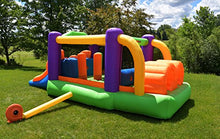 Bounceland Bounce House Inflatable Bouncer Obstacle Pro-Racer Combo Slides Orange/Purple/Yellow