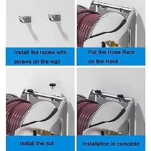 JTYMZYY Metal Heavy Duty Wall/Floor Mounted Hose Reel Cart Water Pipe Storage Holder with Hose Connector, Lawn & Garden Watering Equipment (Rack+20mHose)