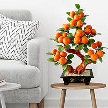 YXIANG56Q Fake Plants Tabletop Bonsai Tree Jade Orange Tree Artificia Jade Bonsai Creative High-end Orange Tree Ornaments for Home Office Wealth Decor Bonsai Tree